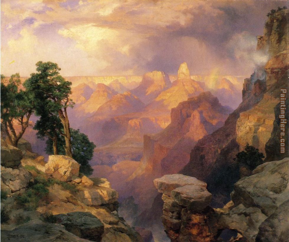 Grand Canyon with Rainbows painting - Thomas Moran Grand Canyon with Rainbows art painting